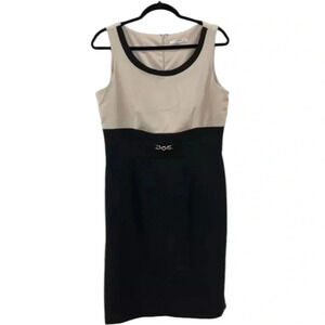 Studio One New York Modern Cut Gold Chain Detail Dress Size 12